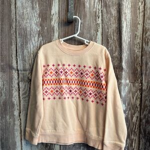 Cat & Jack Peach Sweatshirt with Pink and Orange Accents